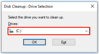 select the drive to clean
