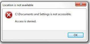 Documents and Settings access denied Windows 7
