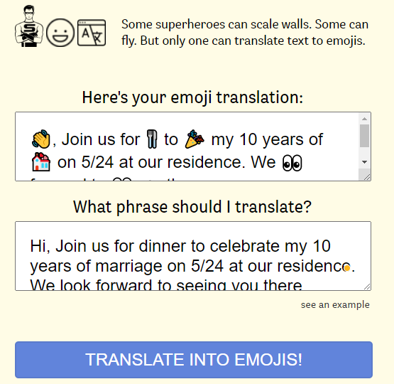 English to emoji translation