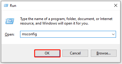 open System Configuration from Run window