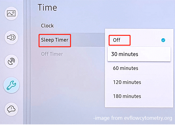 turn of sleep timer
