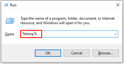 Open the Temp folder