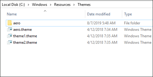 change the theme via File Explorer