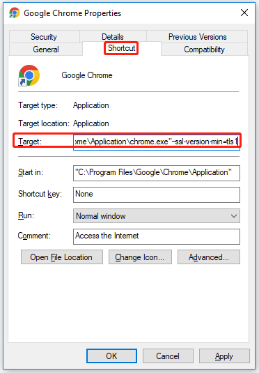 disable SSLv3 in the Chrome browser