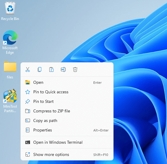 Windows 11 context menu
