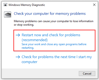 check your computer for memory problems
