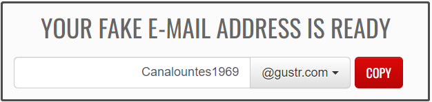 your fake email address is ready