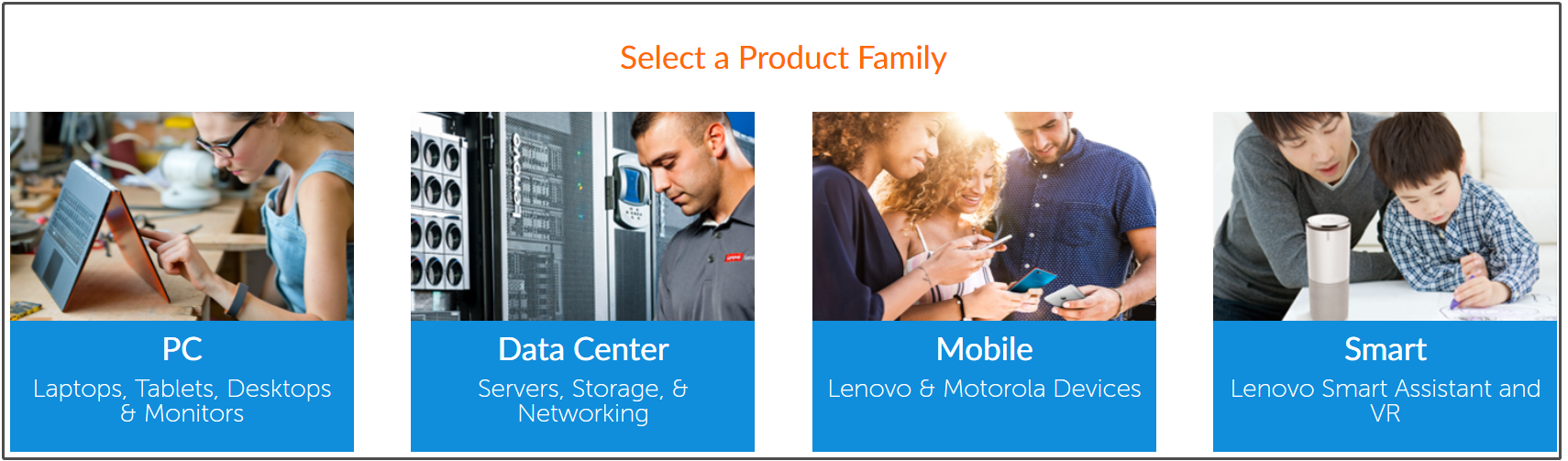 select a product family