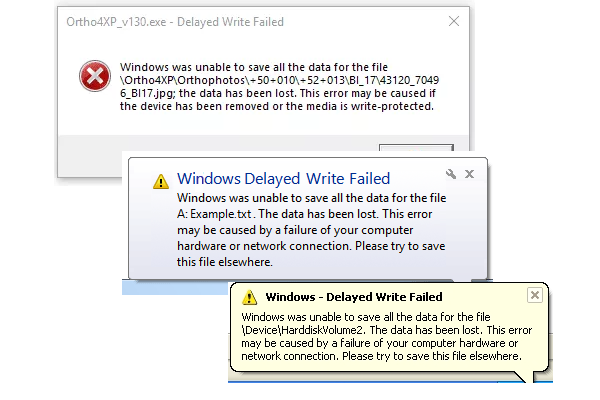 Windows Delayed Write Failed