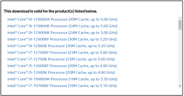 processors that support Intel XTU