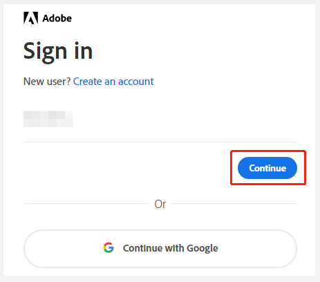 log into Adobe account