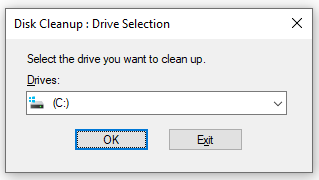 select a drive to clean up