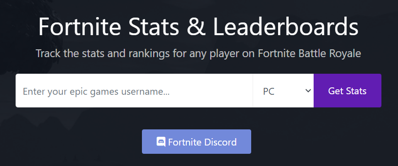 get Fortnite players stats