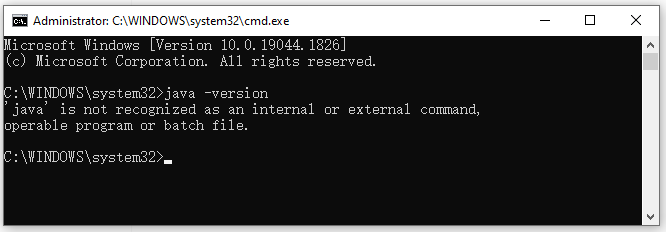 run java version command
