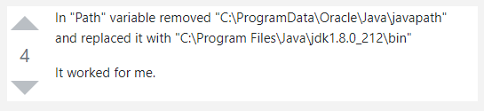 a user report from stackoverflow