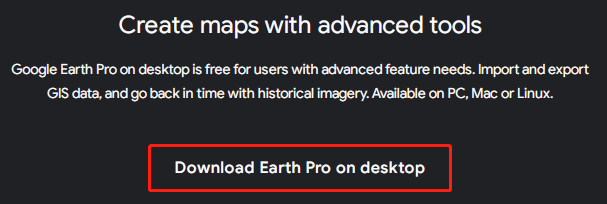 click Download Earth Pro on Desktop