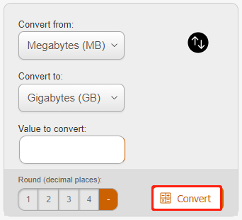 click on the Convert button