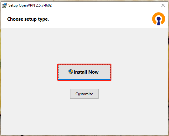 click Install Now on OpenVPN