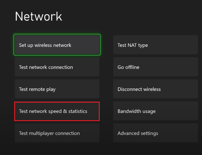 Test network speed and statistics