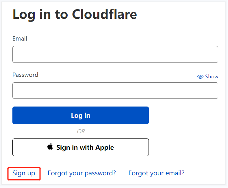 sign up Cloudflare DNS