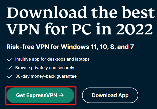 click Get ExpressVPN