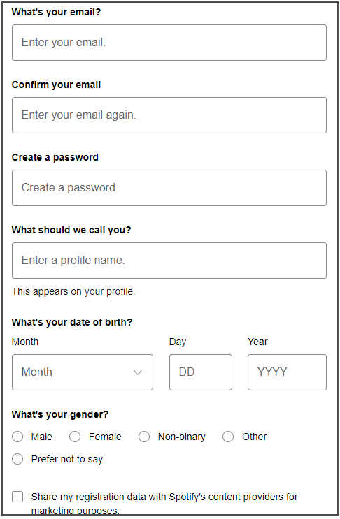fill the form