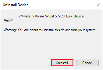 select Uninstall
