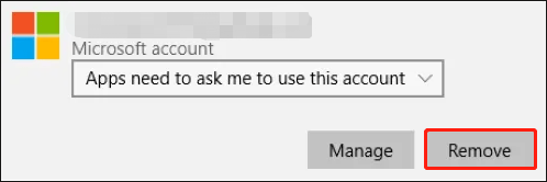 remove Microsoft Account