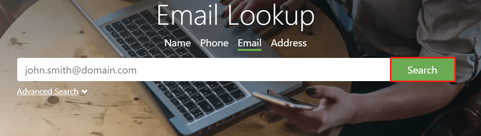 perform email lookup