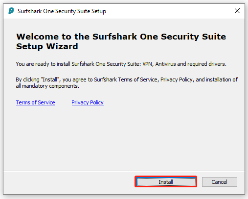 install Surfshark for Windows