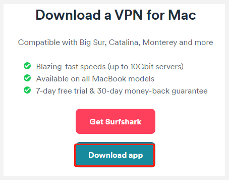 download Surfshark for Mac