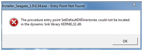entry point not found kernel32.dll