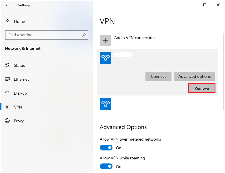 disable VPN