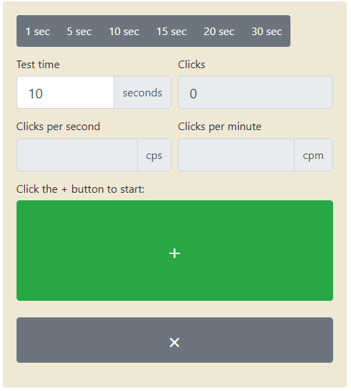 clicks per second test