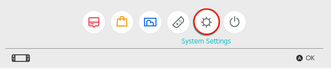 select System Settings on Nintendo Switch