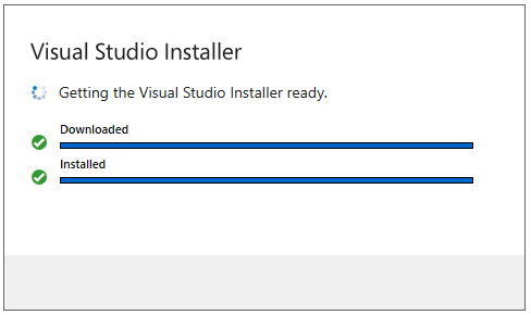 get the Visual Studio Installer ready