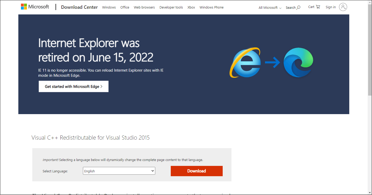 go to the official Microsoft website to download