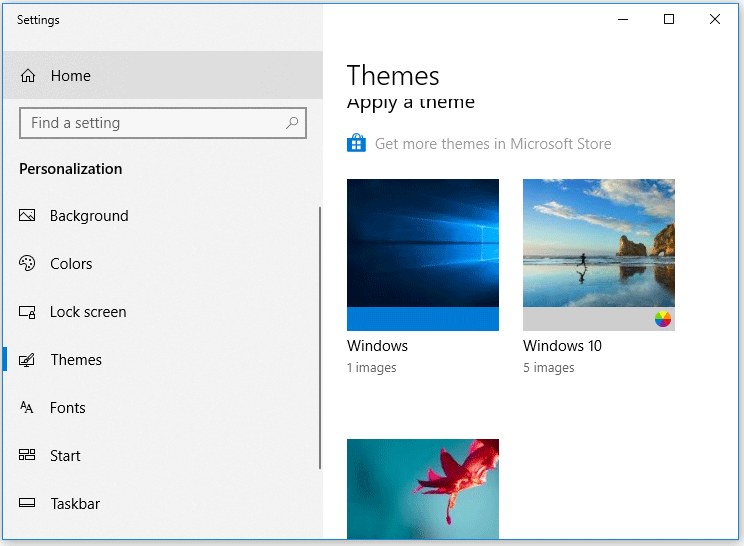 set the Theme to Windows 10