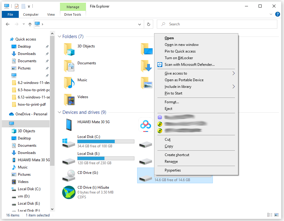 eject from File Explorer