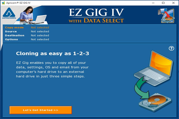 Apricorn EZ GIG IVのベスト代替ソフトでディスクを複製する