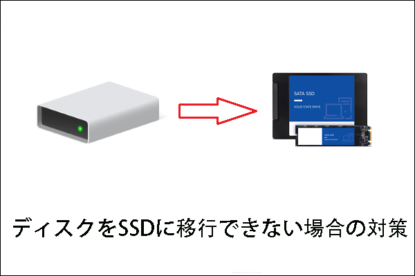 ディスクまたはシステムをSSDに移行できない場合の対策