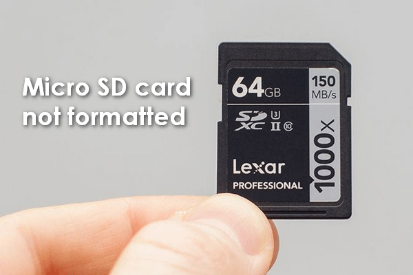 解決済み：Micro SDカードはフォーマットされていない問題