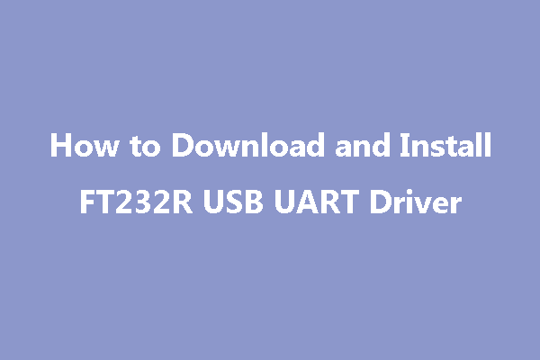 FT232R USB UARTドライバーのダウンロード・インストール