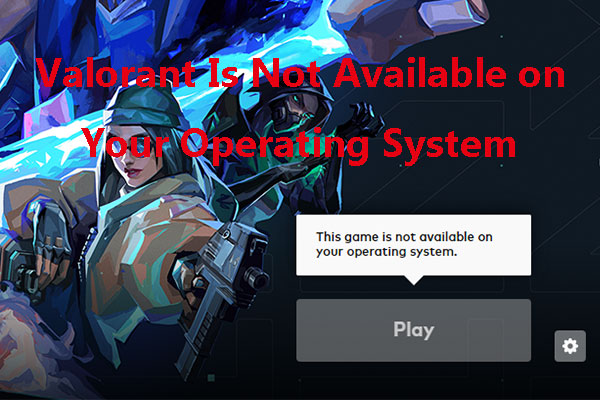 Valorantはお使いのオペレーティングシステムでは利用できません