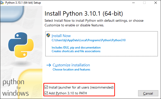 Pythonをインストールする