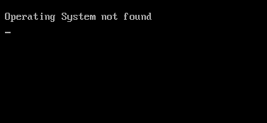 「Operating System not Found」エラーメッセージ