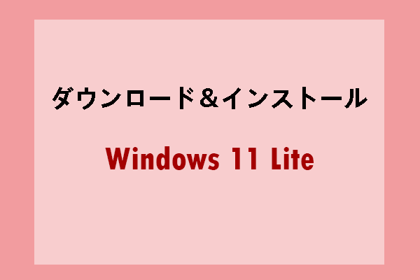 Windows 11 Liteをダウンロード・インストールする方法【完全ガイド】