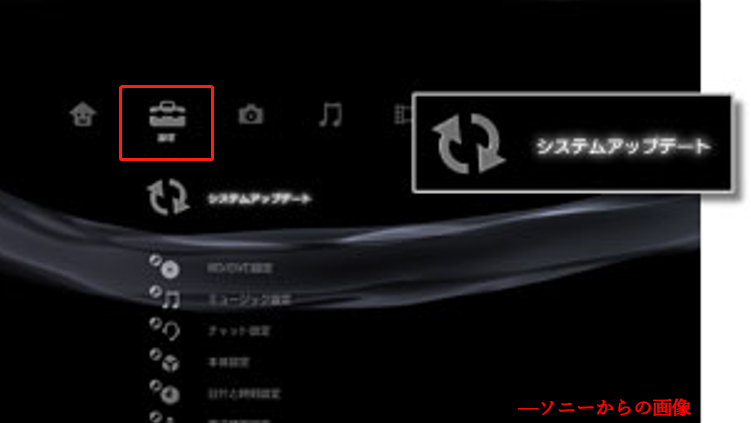 ps3システムアップデート