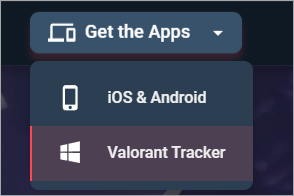 「Valorant Tracker」をクリック