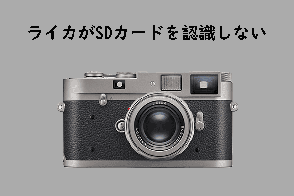 Leica SDカード認識しない？解決策を今すぐチェック！